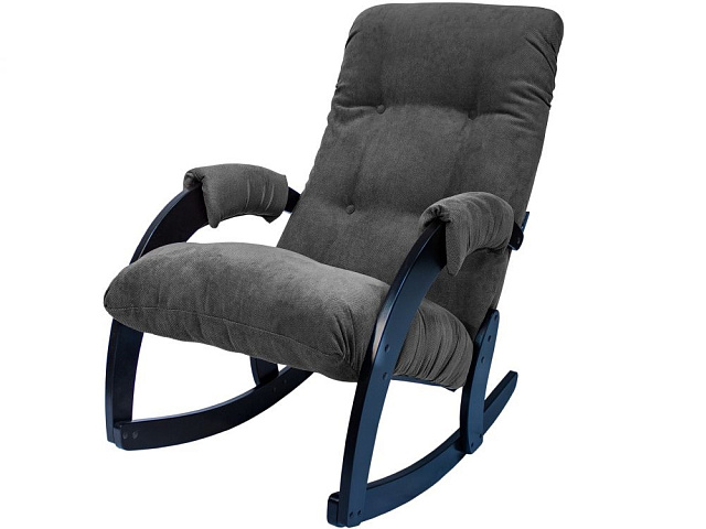 Кресло-качалка Модель 67, венге, Verona Antrazite Grey. Фото 1