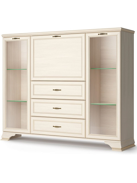 Шкаф Сиена низкий 2дв, бежевый. Фото 4