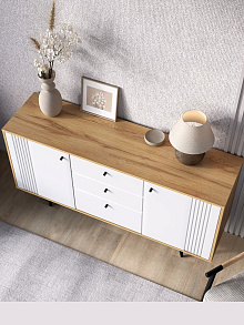 Комод Вега Саксония 150, белый матовый от магазина Мебельный дом