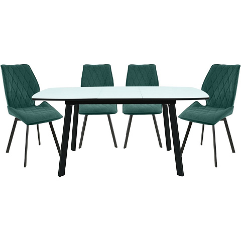 Обеденная группа (Стол Валенсия и 4 стула Амаретто), зеленый. Фото 1