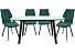 Обеденная группа (Стол Валенсия и 4 стула Амаретто), зеленый. Фото 1