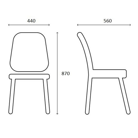 Стул ДП2-17 «Шарли», ткань «Канди Грей», каркас черный. Фото 4