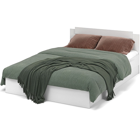 Кровать «Чикаго» 140 настил ЛДСП, белый. Фото 1