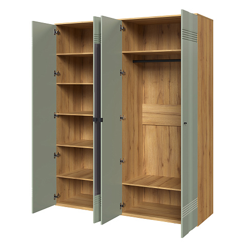 Шкаф Вега Саксония 180, серо-зеленый. Фото 3