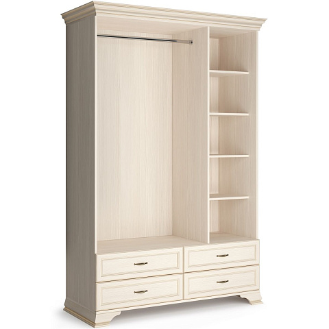 Шкаф Сиена 3дв с зеркалом, бежевый. Фото 4