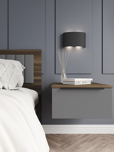 Тумба Роза 450 Ройс, графит скин. Фото 3