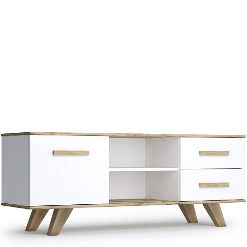 Тумба Вега Скандинавия ТВ, белый глянец. Фото 1