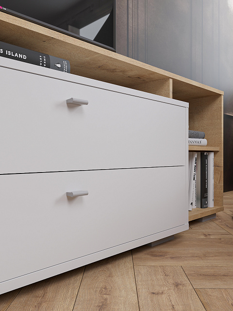 Тумба Ланс ТВ К202, Белый. Фото 5