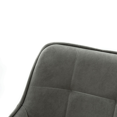 Стул «Торрес», велюр Бренди грей, каркас вращения черный. Фото 8