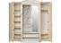 Шкаф для одежды «Валенсия 4» П254.11, античная темпера. Фото 3