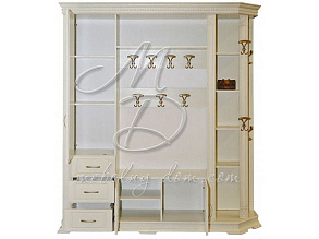 Шкаф комбинированный для прихожей «Верди Люкс 2» П433.02, слоновая кость от магазина Мебельный дом