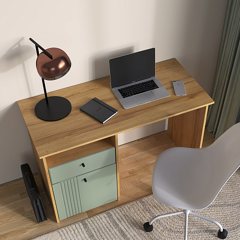 Стол Вега Саксония, серо-зеленый. Фото 7