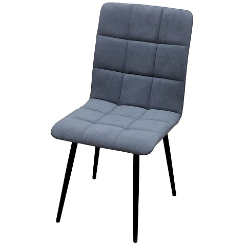 Стул ДП2-17 «Шарли», ткань «Канди Грей», каркас черный. Фото 1