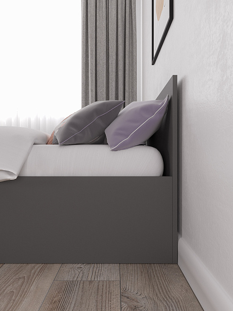 Кровать Мори КРМ 900.1, Графит. Фото 4