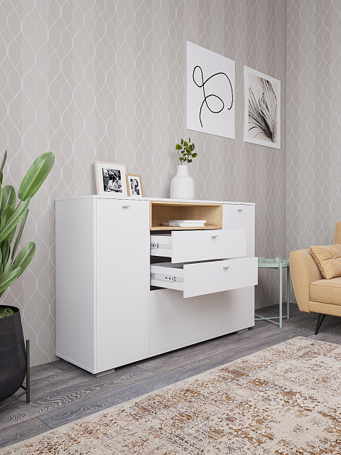 Комод Ланс К303, Белый. Фото 4