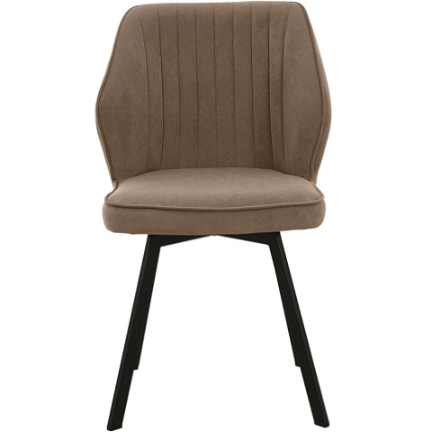 Стул «Вермут», велюр Бренди латте, каркас вращения черный. Фото 3