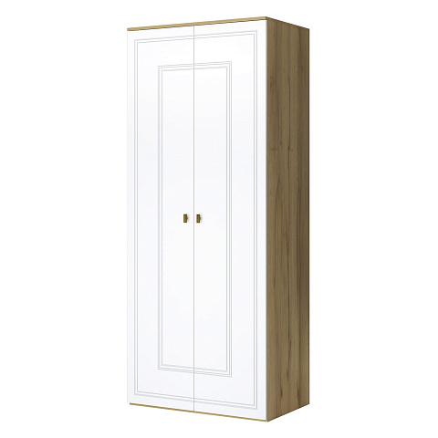 Шкаф Вега Сапфир 2дв, белый глянец. Фото 1