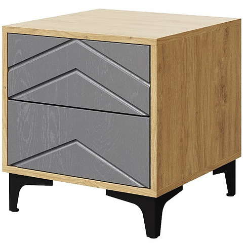 Тумба «Тиана» 2Я КМК 0967.19, дуб наварра/графит. Фото 3