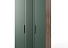 Шкаф «Герта» 3д КМК 0979.4, дуб канзас/зеленый матовый. Фото 1