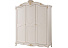 Шкаф 3-х дверный «Shantal» MK-5014-WG, белый с золотом. Фото 1