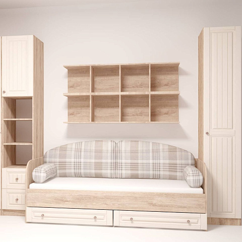 Кровать-тахта «Богуслава» М1, дуб баррик/крем брюле. Фото 3