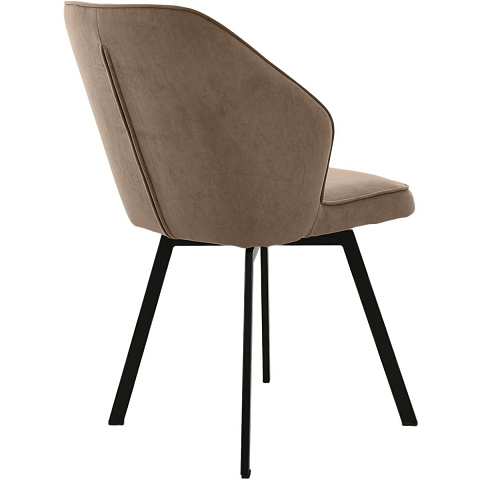 Стул «Вермут», велюр Бренди латте, каркас вращения черный. Фото 4