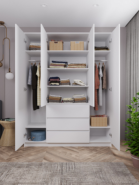 Шкаф Мори МШ 1600.1, Белый. Фото 2