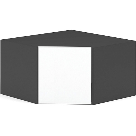 Антресоль «Чикаго» Антрацит/Белый. Фото 1