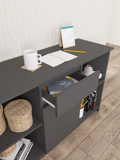 Тумба Мори ТВ МТВ 1204.1,  Графит. Фото 5