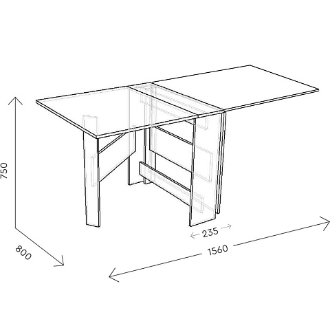 Стол-книжка «Войцех» 5, дуб баррик. Фото 5