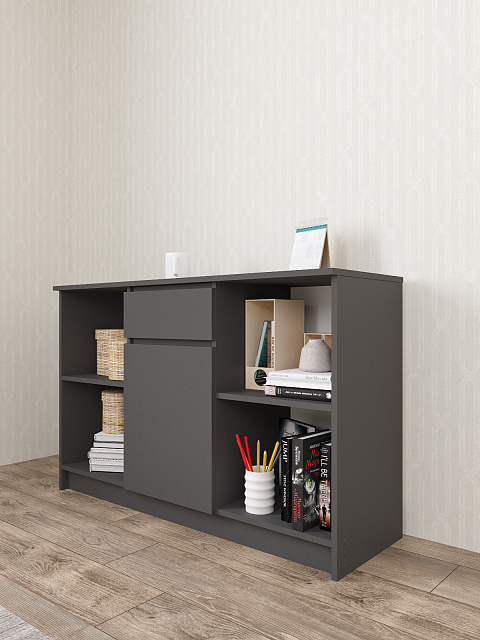 Тумба Мори ТВ МТВ 1204.1,  Графит. Фото 3