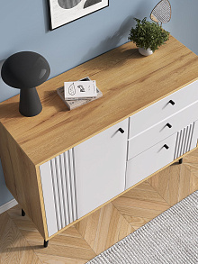 Комод Вега Саксония 105, белый матовый от магазина Мебельный дом