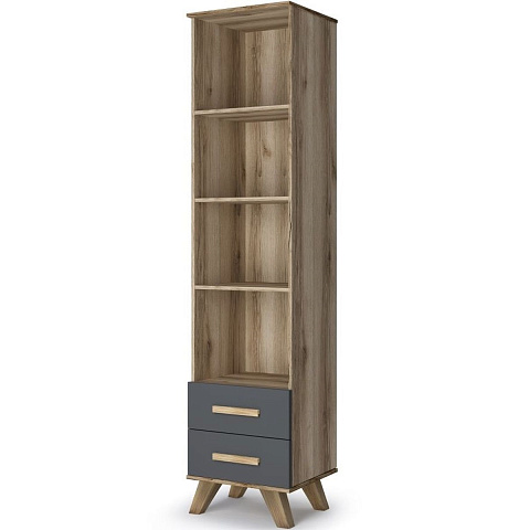 Шкаф-стеллаж Вега Скандинавия 450, серый. Фото 2