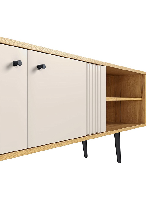 Тумба Вега Саксония ТВ150 с нишами, миндаль. Фото 4