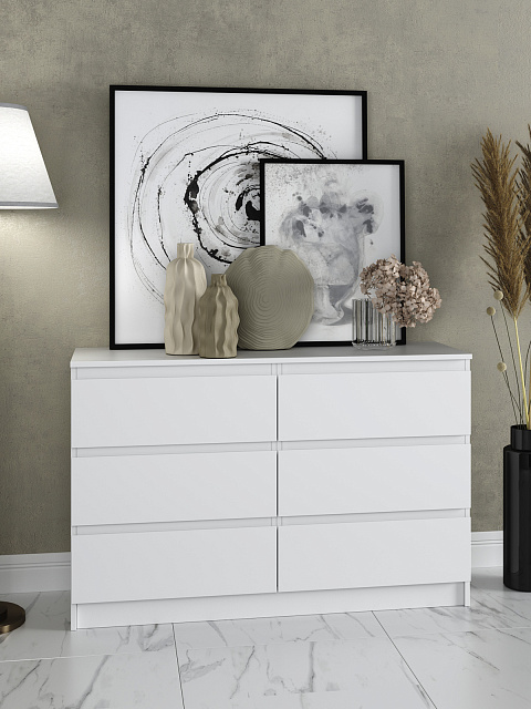 Комод Мори МК 1200.6, Белый. Фото 8