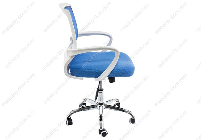 Компьютерное кресло Ergoplus белое / голубое. Фото 3