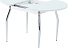 Стол «Ривьера» круг, стекло белый, опоры хром. Фото 2