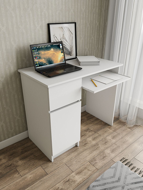 Стол Мори МС-1 левый, Белый. Фото 5