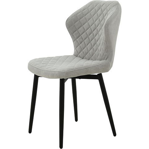 Стул «Вилла», велюр Бренди силвер, каркас черный. Фото 1