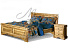 Кровать из массива сосны «Викинг 01» (180), сосна вощеная. Фото 1