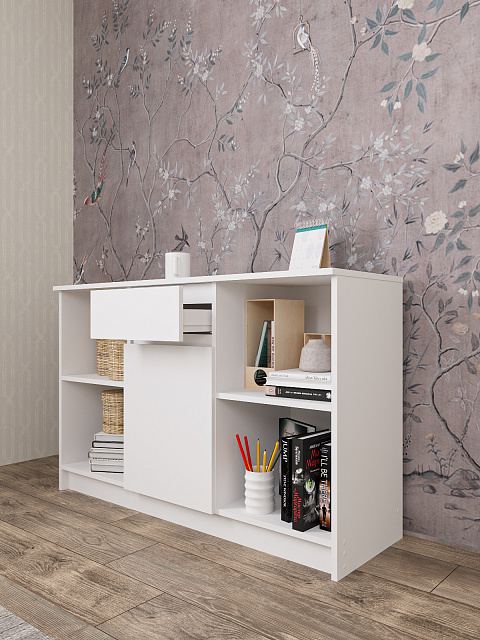 Тумба Мори ТВ МТВ 1204.1, Белый. Фото 4