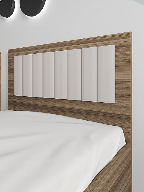 Кровать Роза 90x200см, бежевый скин. Фото 4