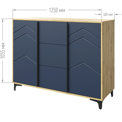 Спальня «Тиана» КМК 0967, дуб наварра/синий матовый. Фото 5