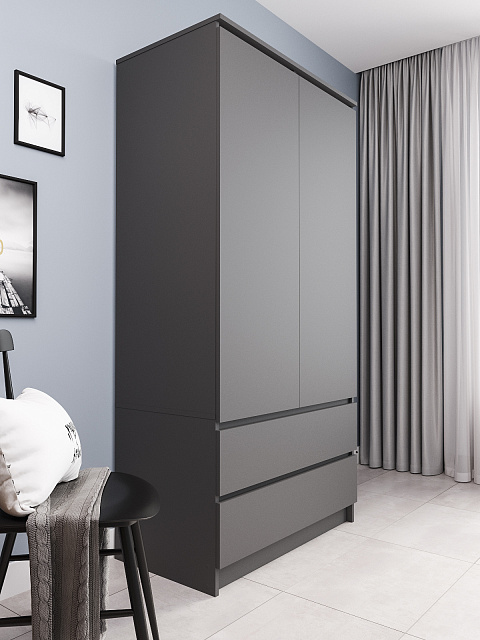 Шкаф Мори МШ 900.1, Графит. Фото 3