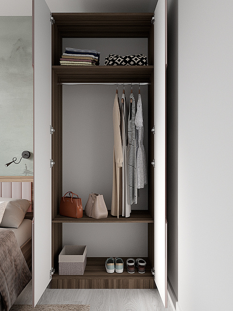 Шкаф Роза 900 Тренто, пудра скин. Фото 2