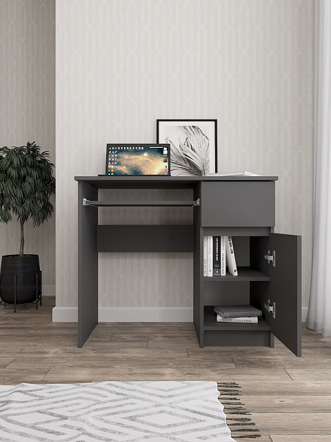 Стол Мори МС-1 правый, Графит. Фото 2