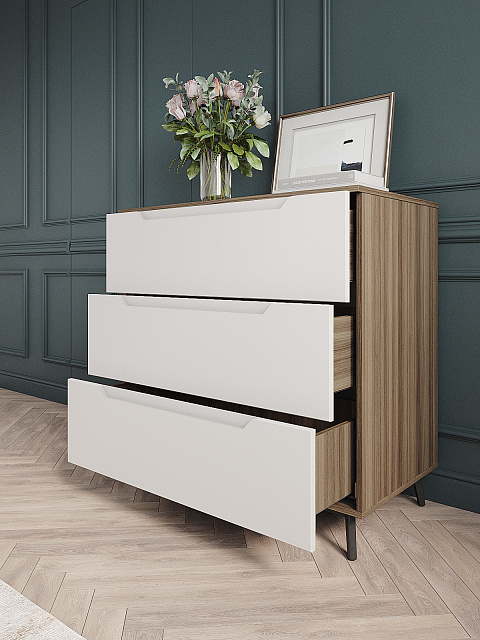 Комод Роза 900 Тренто, белый скин. Фото 3