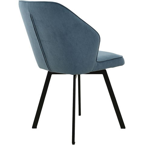 Стул «Вермут», велюр Бренди классик блу, каркас вращения черный. Фото 5