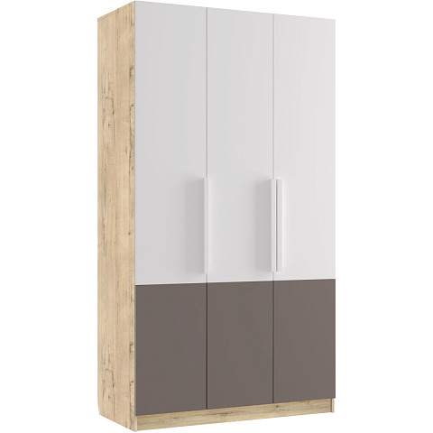 Шкаф «Илия» М8 3д, Дуб ирландский/Амаретти/Белый. Фото 1