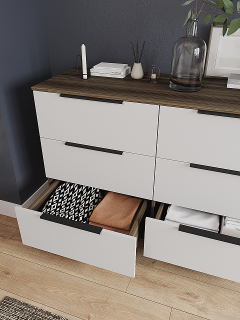 Комод Роза 1300 Ройс, белый скин. Фото 4